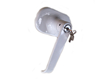 Fechadura c/ chave para barra antipânico branca