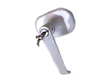 Fechadura c/ chave para barra antipânico branca