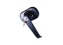 Fechadura c/ chave para barra antipanico preta epoxi